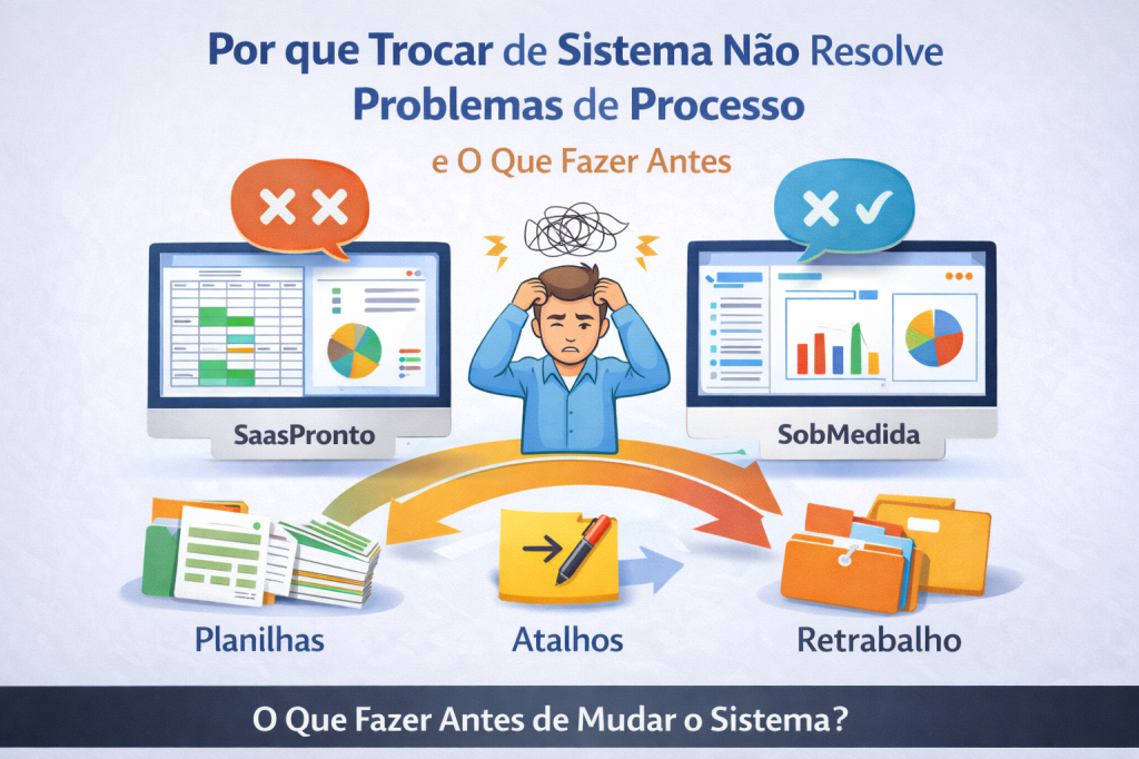 Por que trocar de sistema não resolve problemas de processo (e o que fazer antes)