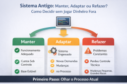 Sistema antigo: manter, adaptar ou refazer? Como decidir sem jogar dinheiro fora